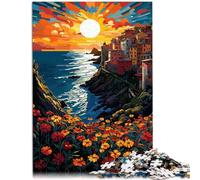 Puzzle Adulte 1000 pièces Cinque Terre Difficult Hard Jigsaw 26x38cm est idéal comme Cadeau pour Toute la Famille pour Les Adolescents de 14 Ans et Plus