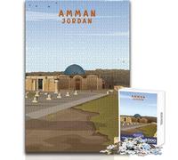 Puzzle Adulte 1000 pièces Citadelle d'Amman, Jordanie Idéal pour des Moments de détente Découpe précise de Haute qualité Dimensions:38x52cm
