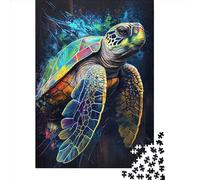 Puzzle adulte 1000 pièces Classic The Patient Turtle Puzzle en bois Puzzle relaxant Jeu de puzzle 1000 pièces (75x50 cm)