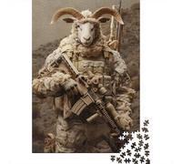 Puzzle adulte 1000 pièces Classique soldat de chèvre Puzzle en papier Puzzle relaxant Jeu de puzzle Casse-tête 1000 pièces (38x26 cm)