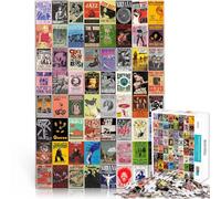 Puzzle Adulte 1000 pièces “Collage de Graffitis rétro” Fait de Papier，pour Les 14 Ans et Plus Améliorer la mémoire Cadeau Amusant。Taille：38x52cm/14.9x20.4pouce