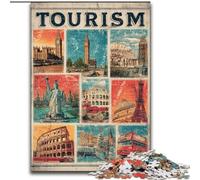 Puzzle Adulte 1000 pièces Collage de Paris, Jeu créatif en Famille et décoration d'intérieur, Cadeau de Noël idéal pour Les Adolescents 50x75cm