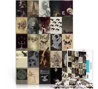 Puzzle Adulte 1000 pièces Collage rétro Sombre Difficile à réaliser mais Amusant et Humoristique Super Cadeau 75x50cm