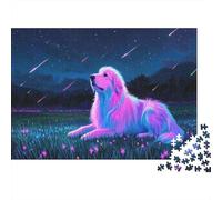 Puzzle Adulte 1000 Pièces Collie météore de Prairie 3D, Puzzle en Bois, Adultes Et Enfants À Partir De 14 Ans, Hands on Game, Art Mural, Cadeau Famille 1000pcs (75x50cm)