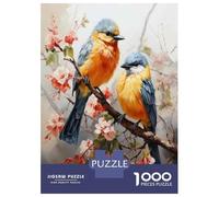 Puzzle Adulte 1000 Pièces Colorful Birds on Branch Puzzles pour Adolescents pour S'amuser en Famille Difficile Et Stimulant Un pour Les Jeux 38x26cm/1000pcs