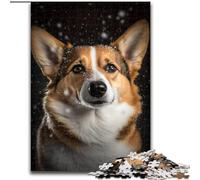 Puzzle Adulte 1000 pièces Corgi Dog en Carton, Divertissement Relaxant, Cadeau de Noël idéal et décoration d'intérieur 1000 pièces(26x38cm)