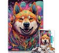 Puzzle Adulte 1000 pièces Corgi Mutant Difficile, Jeu Stimulant et Jeu Familial avec Affiche et fiche de Questions-réponses Assorties 38x26cm