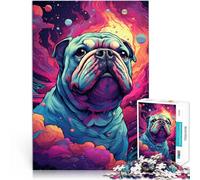 Puzzle Adulte 1000 pièces Cosmic Bulldog Difficult Hard Jigsaw 26x38cm est idéal comme Cadeau pour Toute la Famille pour Les 14 Ans