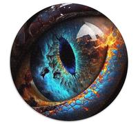 Puzzle Adulte 1000 pièces Cosmic Elder Dragons Sight Puzzle Rond 1000 pièces Soirée Jeux en Famille, décoration intérieure et entraînement cérébral (67,5x67,5cm)