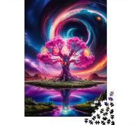 Puzzle Adulte 1000 Pièces, Cosmic Tree of Infinity, 70x50cm/1000pcs; pour Un W nd Paisible À La Maison; Carton Blanc avec Peu De Poussière