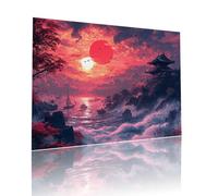 Puzzle Adulte 1000 pièces Coucher Soleil Paysage Puzzles Classiques pour Adultes et Enfants à Partir de 6 Ans éducatif Jouets, Qualité Supérieure Mystery Éducatif Challenge, Pour Cadeaux 50x75cm t-526