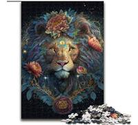 Puzzle Adulte 1000 pièces - Crinière de Lion stellaire - À partir de 14 Ans - Jeux éducatifs à Domicile - Jouets à Faire soi-même - Illustrations - Cadeau (Taille 26x38cm)