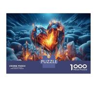 Puzzle Adulte 1000 Pièces, Crystal Heart Decorations for Home, Expérience Puzzle Relaxante, Activité Familiale De Noël, Carton Épais Premium, 52x38cm/1000pcs
