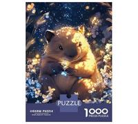 Puzzle Adulte 1000 Pièces Cute Wombat Dreamy Artwork - Little Paws Puzzles pour Adolescents, Jouets Anti-Stress, Défi Difficile, Cadeau d'anniversaire Unique 70x50cm/1000pcs