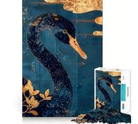 Puzzle Adulte 1000 pièces Cygne Noir,Finitions soignées,Jeu de réflexion,Divertissement Facile,décoration de Noël (38x26cm)