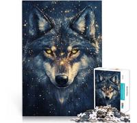 Puzzle Adulte 1000 pièces “dans Le Loup des ténèbres” Fait de Papier，Convient aux 14 Ans et Plus Jeux éducatifs Décoration d'intérieur Collection d'artistes, Beaux-Arts。Taille：26x38cm
