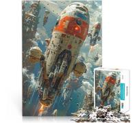 Puzzle Adulte 1000 pièces Décollage du Vaisseau Spatial Jouets Jeux éducatifs Soulagement du Stress Une œuvre d'art 75x50cm