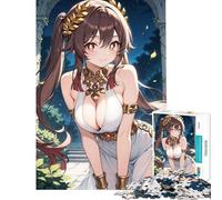 Puzzle Adulte 1000 pièces Déesse Anime en Robe Blanche Activités Amusantes à la Maison défi Difficile Jouet de décoration pour Les 14 Ans et Plus (38x26cm)