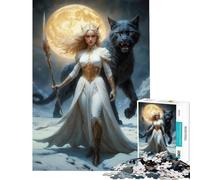 Puzzle Adulte 1000 pièces Déesse du Nord Freya Jeu Impossible Apprentissage Jouets éducatifs Cadeaux Père Noël Secret pour s'amuser en Famille (Dimensions 38x52cm)