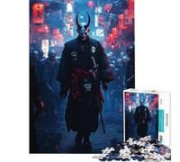 Puzzle Adulte 1000 pièces Démon Samouraï en Milieu Urbain Activités Amusantes à la Maison Jeu de réflexion Stimulant et Difficile adapté aux Personnes de 14 Ans et Plus (50x75cm)