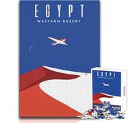 Puzzle Adulte 1000 pièces - Désert d'Égypte - Idéal pour des soirées Jeux en Famille, Anti-Stress et Cadeaux de Noël Secrets - Dimensions 50x75cm