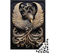 Puzzle adulte 1000 pièces Dieu Phénix Art Déco Puzzle en papier pour adultes et adolescents Décoration de la maison Puzzle Jouets 1000 pièces (38x26 cm)