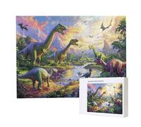 Puzzle Adulte 1000 Pièces Dinosaures Puzzles pour Adultes Jeu éducatif Défi Jouets 1000 Pièces Puzzles pour Adultes Enfants, Puzzle de Bricolage Coloré pour la Décoration de la Maison 75x50cm l-483