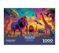 Puzzle Adulte 1000 Pièces Divers Animaux, Monde Animal, Jeu De Création Et Logique, 14 Ans Et Plus, Qualité Supérieure, Familiale Décoration Murale Cadeau 52x38cm/1000pcs