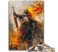 Puzzle Adulte 1000 pièces Dix Chevaliers Anges médiévaux 1000 pièces pour Adolescents, avec Affiche et fiche de Questions-réponses Assorties pour Les 14 Ans et Plus (50x75cm)