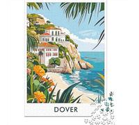 Puzzle Adulte 1000 Pièces, Dover Beachside Villa, 70x50cm/1000pcs, Carton Blanc avec Une Surface Lisse; À Reprendre Facilement Le Lendemain