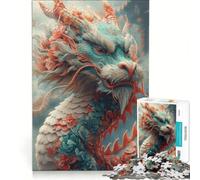 Puzzle Adulte 1000 pièces Dragon Bonne Année, Jeu Manuel, Difficile et Stimulant, idéal comme Cadeau pour Toute la Famille 38x26cm