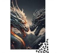 Puzzle adulte 1000 pièces Dragon courageux Puzzle Puzzle adulte Jeu éducatif Défi Jouet 1000 pièces (38x26 cm)