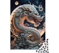 Puzzle adulte 1000 pièces Dragon courageux Puzzle Puzzle adulte Jeu éducatif Défi Jouet 1000 pièces (38x26 cm)