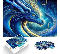 Puzzle Adulte 1000 pièces Dragon de l'espace Cosmique Entraînez Votre Cerveau et Vos Mains Liste de souhaits avec Le Père Noël 50x70cm