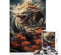 Puzzle Adulte 1000 pièces Dragon du Gouffre Céleste Jeu Relaxant Amusant et Humoristique Décoration intérieure Cadeau Unique pour Anniversaire et Noël (26x38cm)