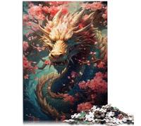 Puzzle Adulte 1000 pièces Dragon Rosse Garden Motif Assemblage Soulagement du Stress Défi Difficile 10,27 po x 14,96 po pour Adolescent Âge 14 Ans et Plus