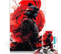 Puzzle Adulte 1000 pièces Dragon samouraï Japonais Séjour Anti-Stress pour Tuer Le Temps avec Affiche et Feuille de Questions correspondantes 52x38cm