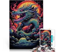 Puzzle Adulte 1000 pièces Dragon Volant Asiatique 01 Jeu Familial Anti-Stress Défi Difficile Améliorer la mémoire 38x26cm