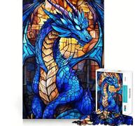 Puzzle Adulte 1000 pièces Dragons Azur Éclat Flawless Fit Art Smart Play Gift Slow Game Play Christmas Art Gift (38x26cm)