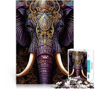 Puzzle Adulte 1000 pièces Éléphant Jouets éducatifs et d'apprentissage Jeux familiaux Jeu éducatif pour Anniversaire, Noël 38x26cm