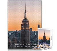 Puzzle Adulte 1000 pièces Empire State Building - Idée Cadeau pour Une soirée Jeux en Famille, Anti-Stress et Père Noël Secret - 38x26cm