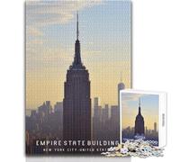 Puzzle Adulte 1000 pièces Empire State Building - Idée Cadeau pour Une soirée Jeux en Famille, Anti-Stress et Père Noël Secret - 38x26cm