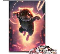 Puzzle Adulte 1000 pièces en Bois, Motif Chat araignée, Jeu Familial interactif, décoration d'intérieur à Faire soi-même, Casse-tête Stimulant, 1000 pièces(50x75cm)