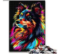 Puzzle Adulte 1000 pièces en Bois représentant Un Berger des Shetland, idéal pour Les Hommes et Les Femmes, idéal pour Les Occasions spéciales et Quotidiennes(50x75cm)