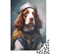 Puzzle adulte 1000 pièces Epagneul Breton Viking Puzzle en papier créatif - Jeu de puzzle pratique - Décoration familiale 1000 pièces (38x26 cm)