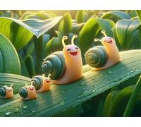 Puzzle Adulte 1000 pièces Escargots Heureux 75x50 cm Puzzles pour Adultes Jeu éducatif Défi Jouets 1000 Pièces Puzzles pour Décoration de la Maison