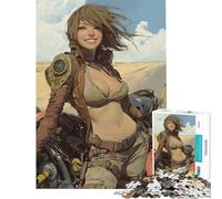Puzzle adulte 1000 pièces Explorateur souriant des terres désolées dans un désert post-apocalyptique Puzzle 1000 pièces Décoration intérieure Jouet Défi difficile Cadeau pour amis et famille (50x75cm)