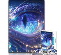 Puzzle Adulte 1000 pièces Fantasy Dragon Eye, Puzzle 1000 pièces, Jeux d'activités familiales stimulants, Jouet à Faire soi-même pour décoration Murale de la Maison, Cadeaux (Taille 38x26cm)