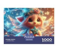 Puzzle Adulte 1000 Pièces Fée Étoilée Volante - Écureuil Lumineux Magique Effets Cosmiques, Jeu Difficile Stimulant Décoration Murale & Cadeaux 70x50cm