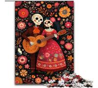 Puzzle Adulte 1000 pièces Femme crâne en Sucre, Jouet de Divertissement Familial idéal comme Cadeau pour Toute la Famille à partir de 14 Ans (Taille 50x75cm)